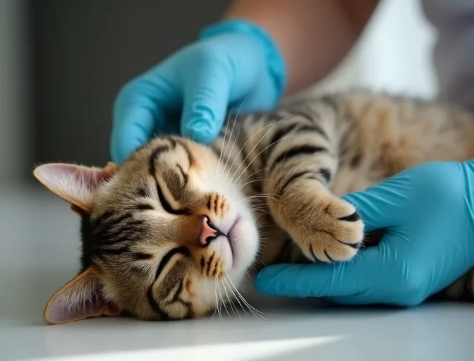 Specialist carefully handling a deceased cat with dignity in Middle Park